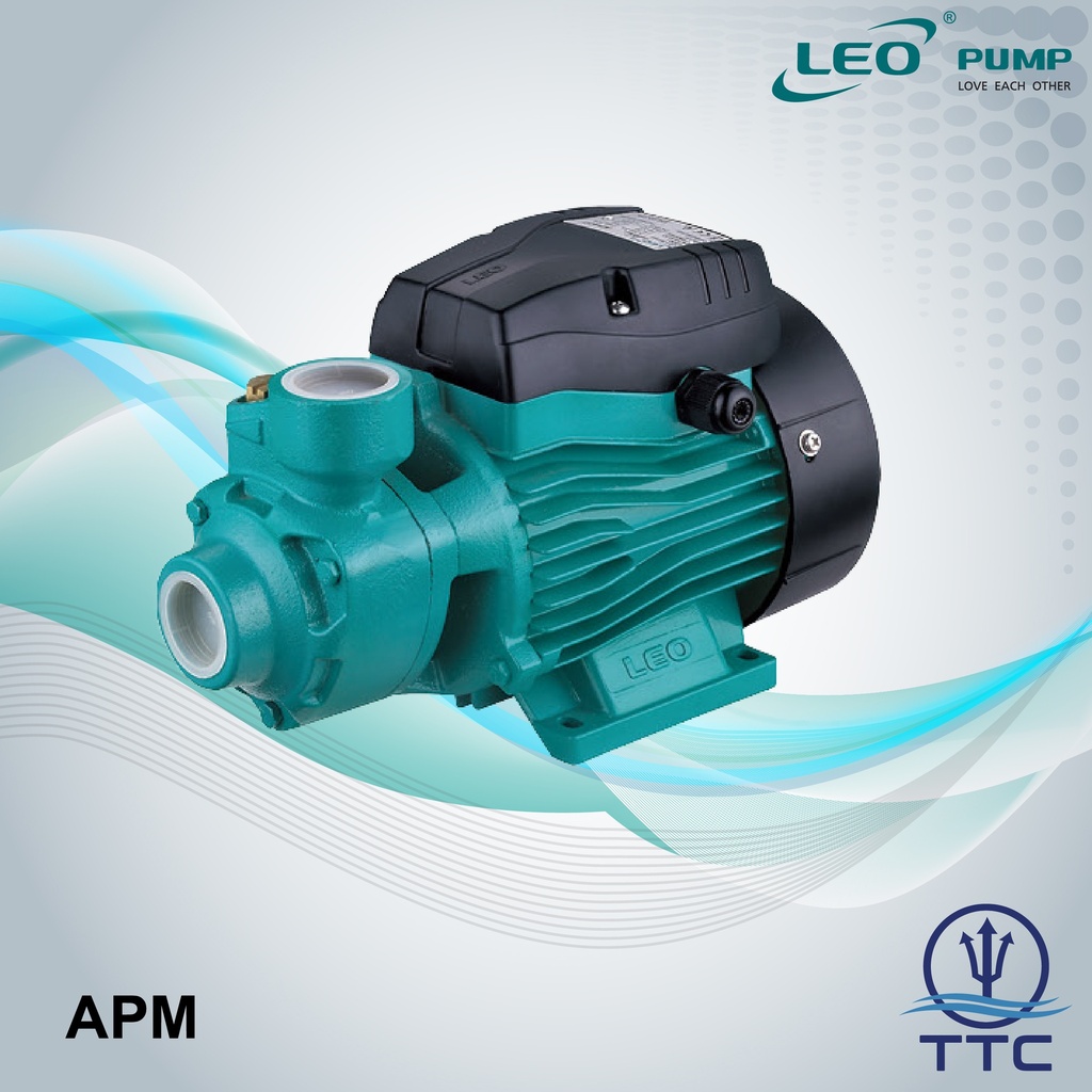 Peripheral Impeller Pump: Model APm-37 x 0.37kW/0.5HP x 1 Phase x Clean Water